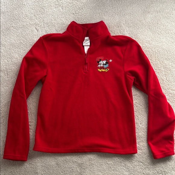 Like New! Cute Red Quarter-Zip Fleece with Character Embroidery - Medium - Picture 1 of 4